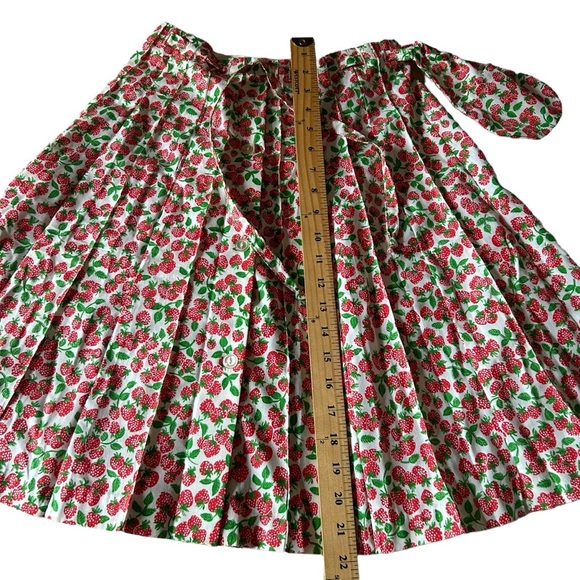 Vintage skirt size 10 runs small like sz 4/6 strawberries pin up retro red white - Picture 5 of 15